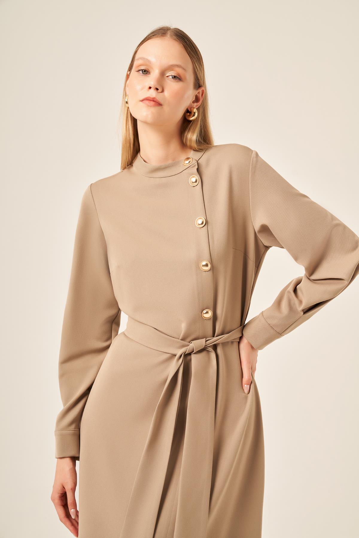 FTZ Women KADIN ZEUS ELBİSE  Beige 31206