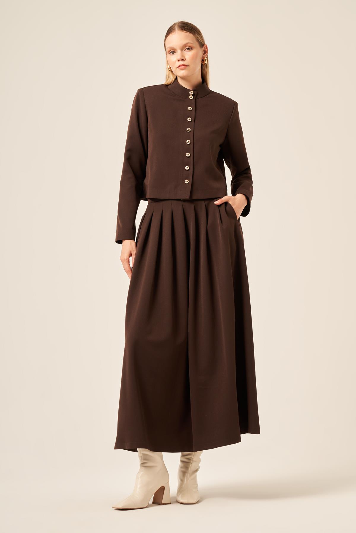 FTZ Women KADIN ZEUS  ETEKLİ TAKIM  Kahve 31207