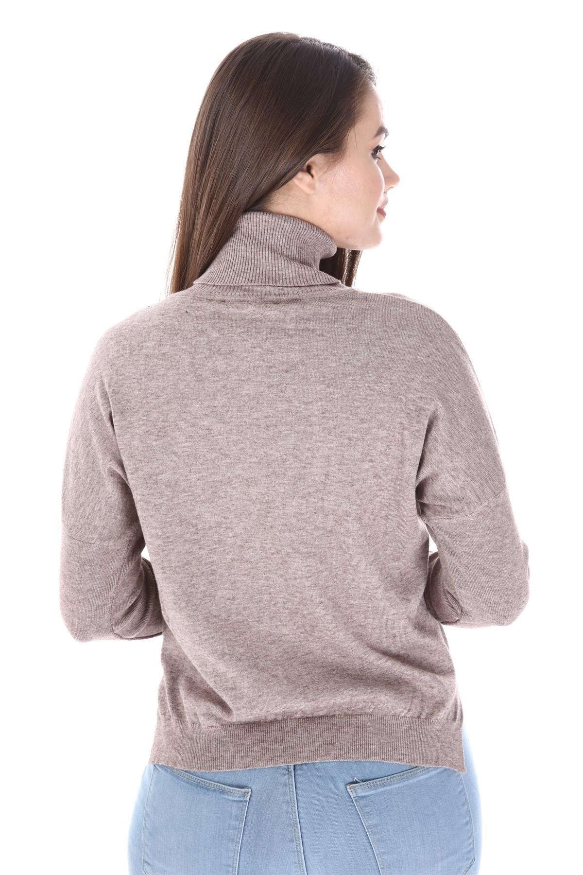 FTZ Women Kadın Zımba Taş Detay Triko  Beige 21-1305