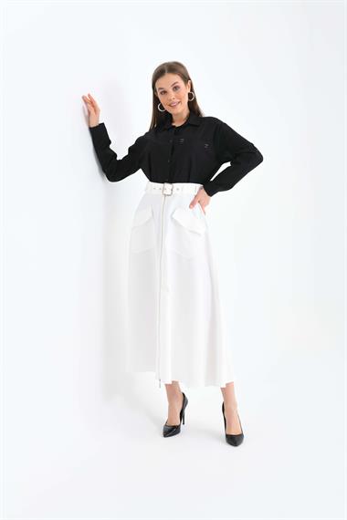 FTZ Women Kadın Etek  Ekru 30461