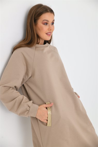 FTZ Women Kadın İki İp Elbise  Beige 30254