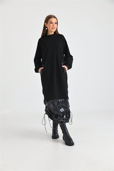 FTZ Women Kadın İki İp Elbise  Siyah 30254