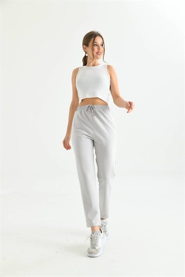 FTZ Women Kadın İki İp Pantolon  Gri 30266