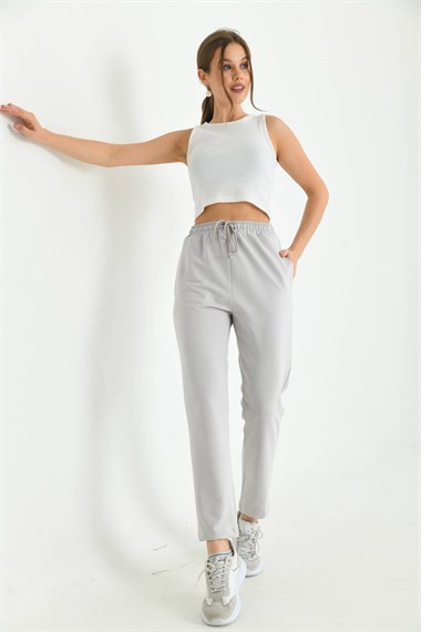 FTZ Women Kadın İki İp Pantolon  Gri 30266