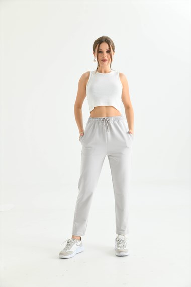 FTZ Women Kadın İki İp Pantolon  Gri 30266