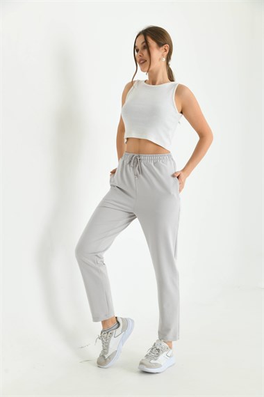 FTZ Women Kadın İki İp Pantolon  Gri 30266