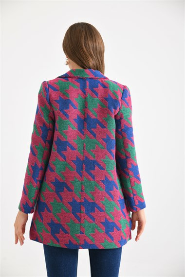 FTZ Women Kadın Kazayağı Ceket  Fuşya 30234