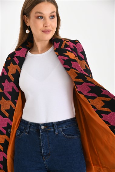 FTZ Women Kadın Kazayağı Ceket  Orange 30234