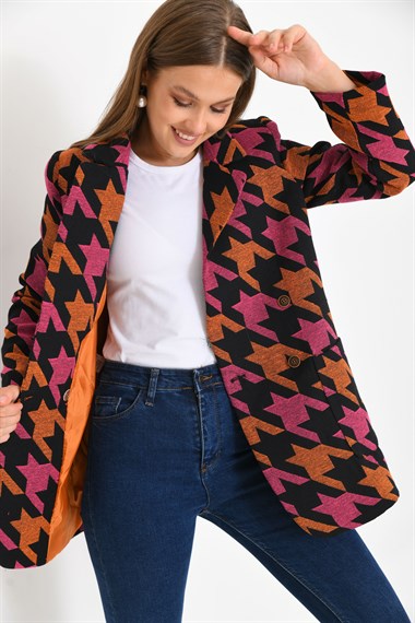 FTZ Women Kadın Kazayağı Ceket  Orange 30234