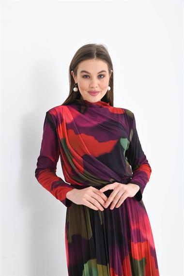 FTZ Women Kadın Likra Tül Elbise  Mor 30417