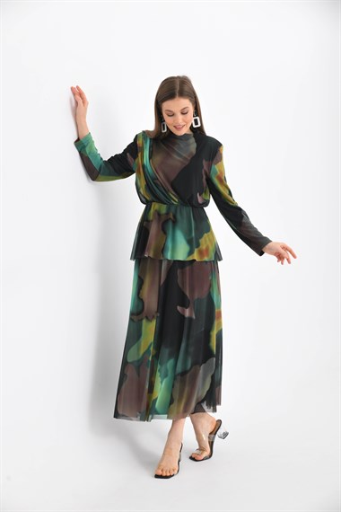 FTZ Women Kadın Likra Tül Takım  Yeşil 30419