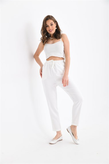 FTZ Women Kadın Pantolon  Ekru 30410