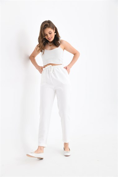 FTZ Women Kadın Pantolon  Ekru 30410