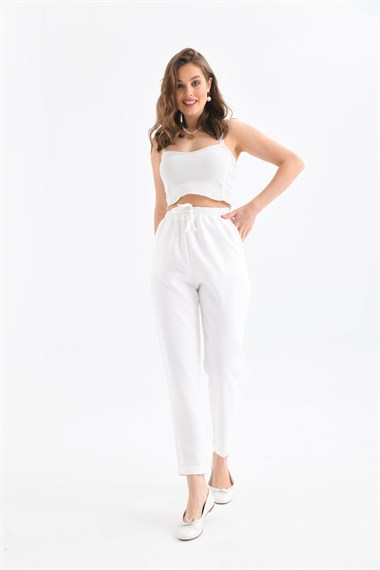 FTZ Women Kadın Pantolon  Ekru 30410