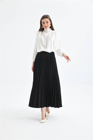 FTZ Women Kadın Plise Etek  Siyah 30390