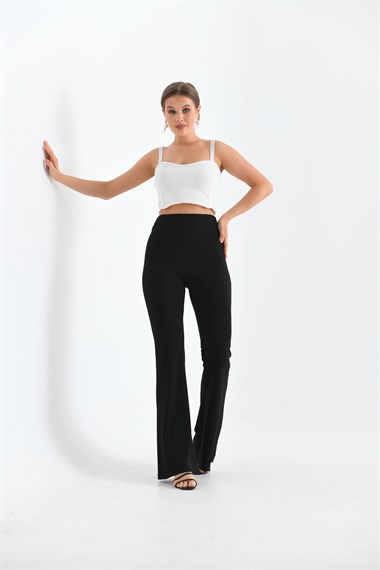 FTZ Women Kadın Scuba Crep Pantolon  Siyah 30172