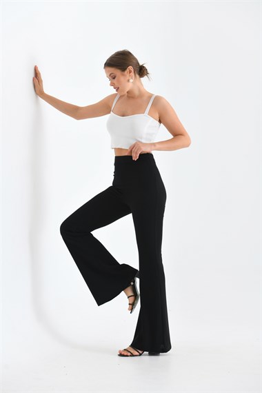 FTZ Women Kadın Scuba Crep Pantolon  Siyah 30172