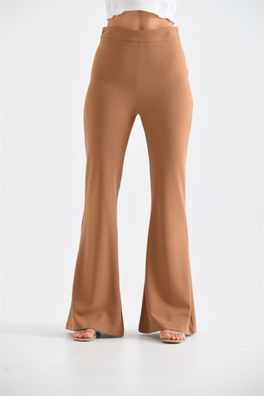 FTZ Women Kadın Scuba Crep Pantolon  Vizon 30172