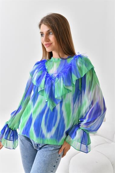 FTZ Women Kadın Şifon Bluz  Benetton 30467