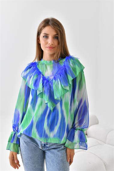 FTZ Women Kadın Şifon Bluz  Benetton 30467