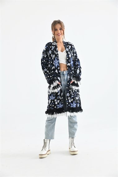 FTZ Women Kadın Çiçek Desenli Giy-Çık  Siyah 20029