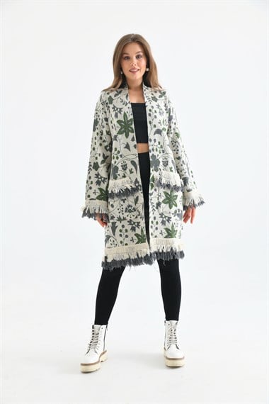 FTZ Women Kadın Çiçek Desenli Giy-Çık  Taş 20029