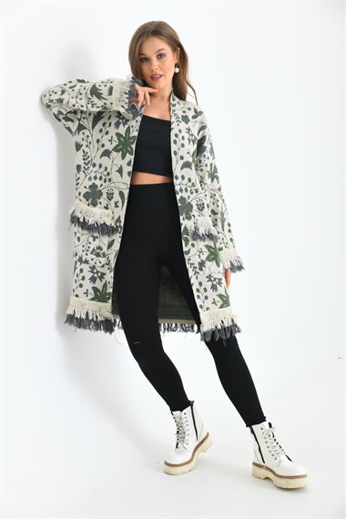 FTZ Women Kadın Çiçek Desenli Giy-Çık  Taş 20029