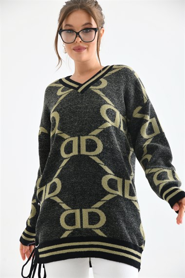 FTZ Women Kadın D Desenli Bluz  Siyah 20051