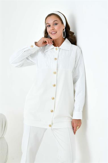 FTZ Women Kadın Capitone Takım  Ekru 30909