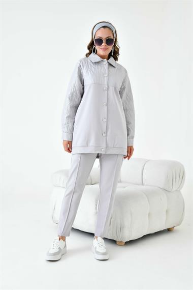 FTZ Women Kadın Capitone Takım  Gri 30909