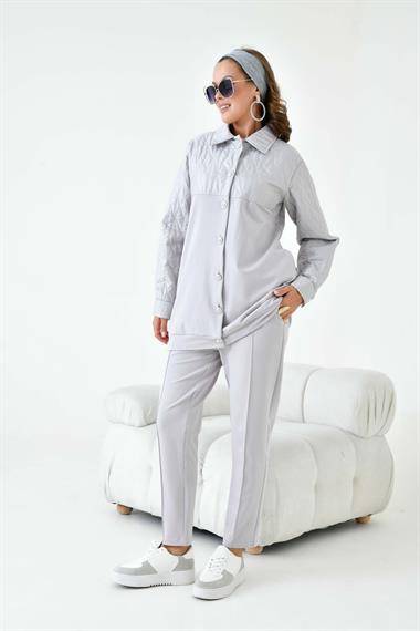 FTZ Women Kadın Capitone Takım  Gri 30909