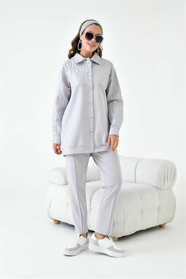 FTZ Women Kadın Capitone Takım  Gri 30909