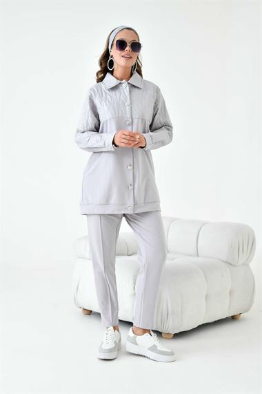 FTZ Women Kadın Capitone Takım  Gri 30909