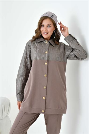 FTZ Women Kadın Capitone Takım  Vizon 30909