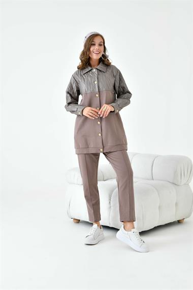 FTZ Women Kadın Capitone Takım  Vizon 30909