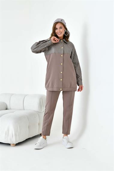 FTZ Women Kadın Capitone Takım  Vizon 30909
