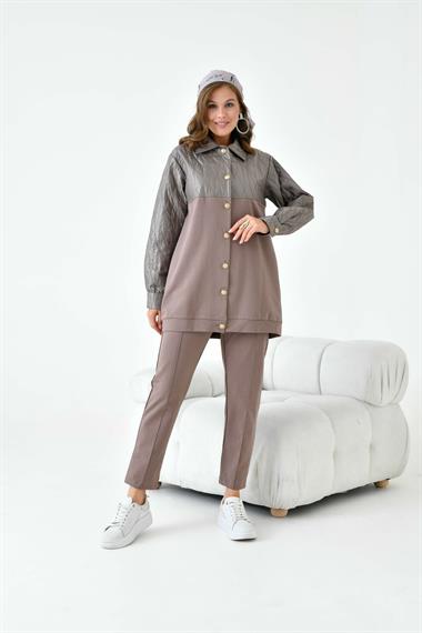 FTZ Women Kadın Capitone Takım  Vizon 30909