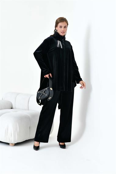 FTZ Women Kadın  Kadife Takım  Siyah 30916