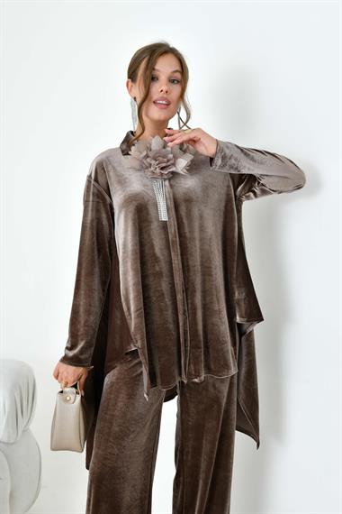 FTZ Women Kadın  Kadife Takım  Vizon 30916