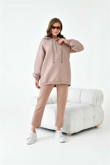 FTZ Women Kadın Kapitone Takım  Camel 30903