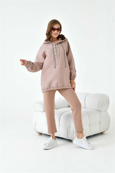 FTZ Women Kadın Kapitone Takım  Camel 30903