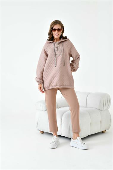 FTZ Women Kadın Kapitone Takım  Camel 30903