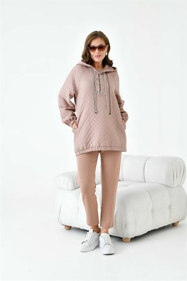 FTZ Women Kadın Kapitone Takım  Camel 30903