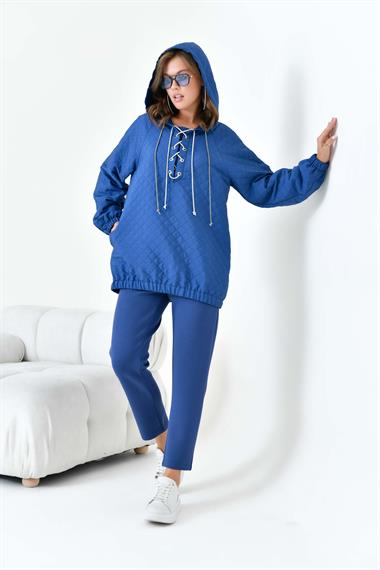FTZ Women Kadın Kapitone Takım  İndigo 30903