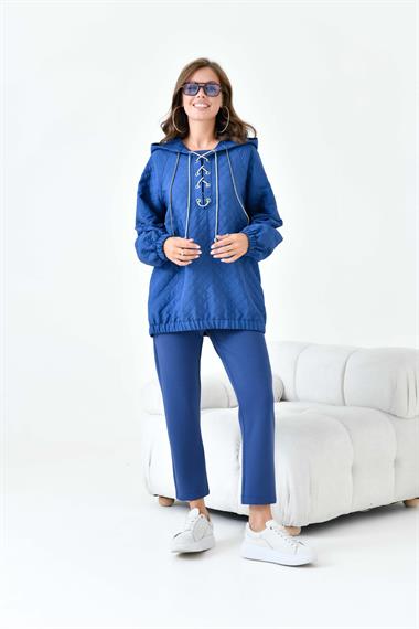 FTZ Women Kadın Kapitone Takım  İndigo 30903