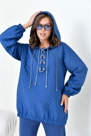 FTZ Women Kadın Kapitone Takım  İndigo 30903