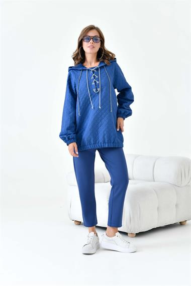 FTZ Women Kadın Kapitone Takım  İndigo 30903