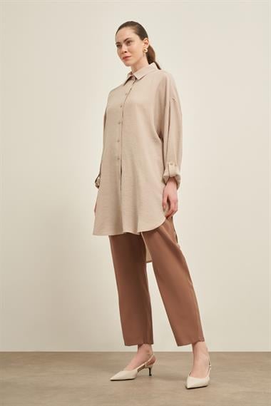 FTZ Women Kadın Cepli Modal Kap  Taş 31003