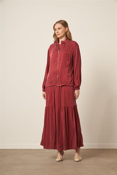 FTZ Women Kadın Cupra Elbiseli Takım  Bordo 31067