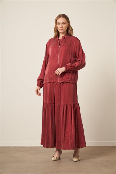 FTZ Women Kadın Cupra Elbiseli Takım  Bordo 31067